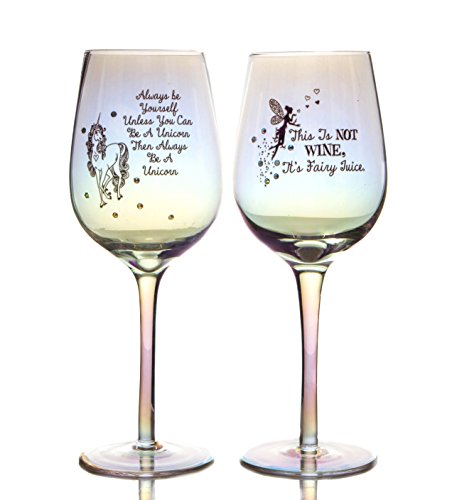 Unicorn wine glass set of 2