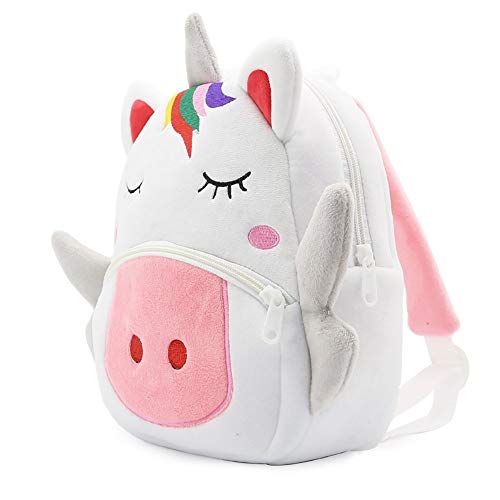 Unicorn white plush backpack 