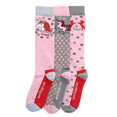 3 Pack Toggi | Ladies Socks | Unicorn Design | Size 4-8