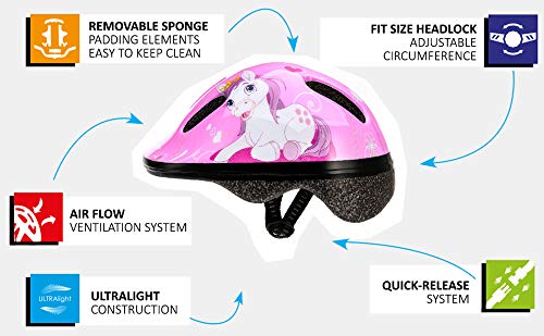 Unicorn Design Children's Bike Helmet | Pink | Kids