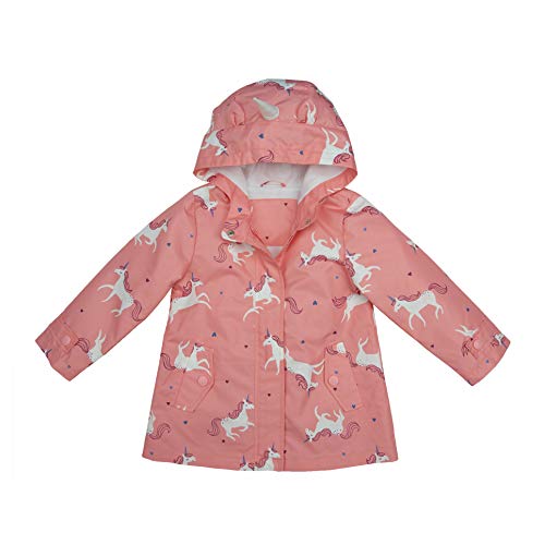 Carter's Girls' | Unicorn Rain Jacket Raincoat | Pink , Peach 