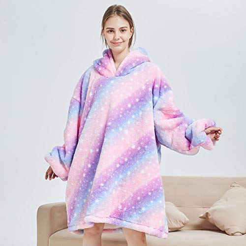 Pastel Coloured Unicorn Hoodie | Wearable Blanket 
