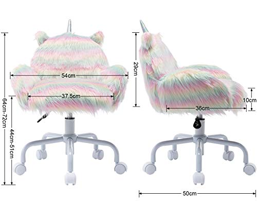Wahson | Children Study Desk Chair | Unicorn Design | Height Adjustable Swivel Computer Chair