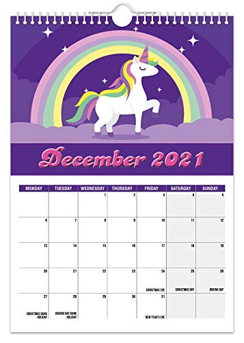 Gift Idea Unicorn Wall Calendar 2021