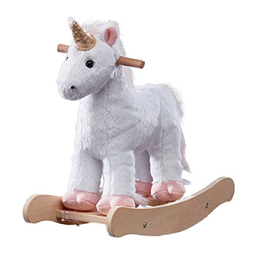 Olivia's Little World TD-12588C Olivia's Little World-16 Doll Unicorn Rocking Horse, White