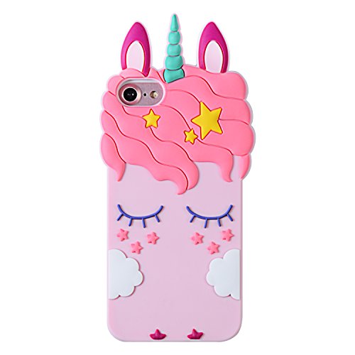 Liangxuer Pink Unicorn Case for iPhone 8/7/6/6S 4.7 Liangxuer Pink Unicorn Case for iPhone 8/7/6/6S 4.7