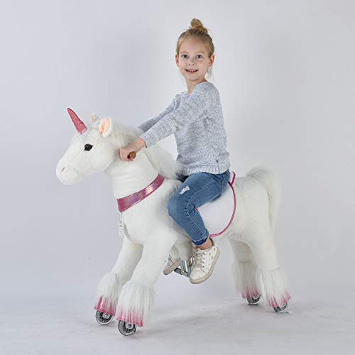 Pink white unicorn toy large age 4-9 years