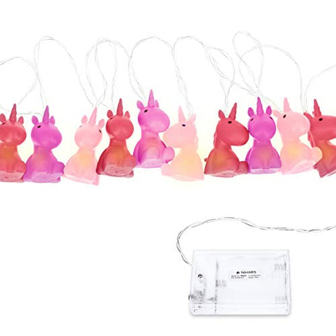 Navaris LED Unicorn Fairy Lights | Battery Operated | String of Lights | Children