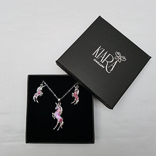 Unicorn Necklace in Black Gift Box