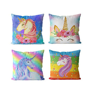 Unicorn Designs Decorative Cushion Covers 45x45cm | Multi-Coloured 