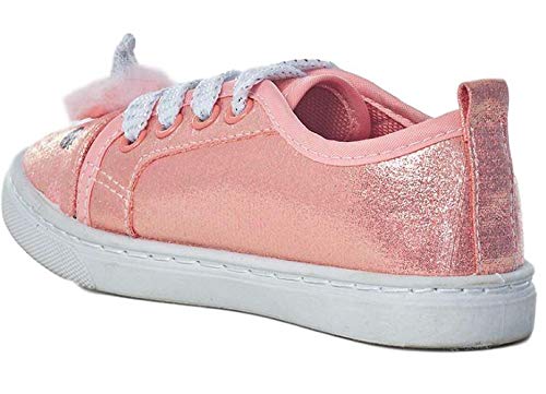 Unicorn Little Girl Sneaker 3D Glitter Rose Gold Pink Peach Trainer