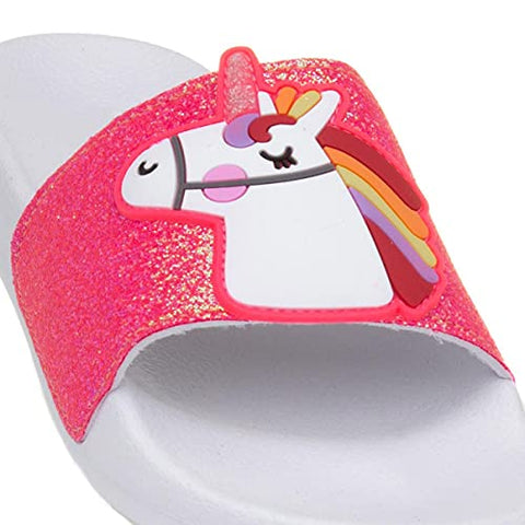 G2S Girls White & Glitter Unicorn Slider | Multicolour