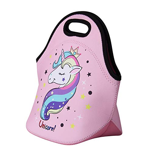 Unicorn Pink Girls Lunch Bag For School Picnics