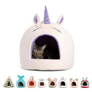 Unicorn Cat & Dog Bed For Pets Up to 12 lbs 
