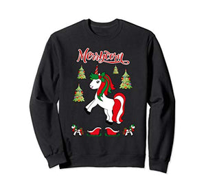 Christmas Unicorn Sweater | Merrycorn Unicorn Lovers Xmas Gift Sweatshirt 