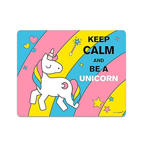 Keep Calm Be A Unicorn Mouse Mat Pad with Non-Slip Base 
