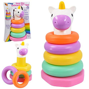 Una The Unicorn Baby Stacking Rings | Colourful Rainbow Toy | Fun Activity Game