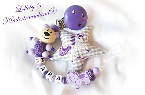 Personalised Unicorn Dummy Chain, ideal baby present, baby shower.