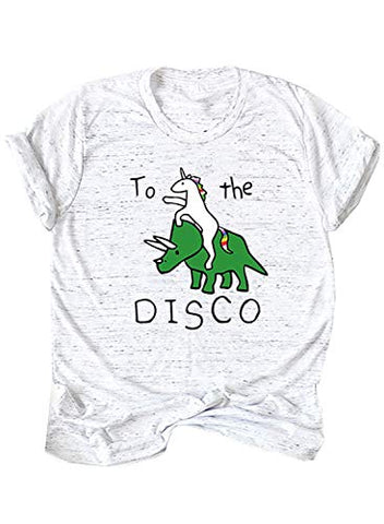 Unicorn & Dinosaur T-Shirt For Girls & Teens 