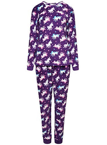 unicorn pyjamas ladies purple