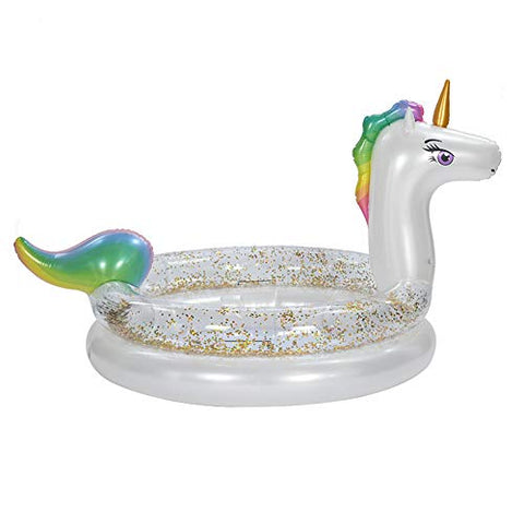 Children's Inflatable Unicorn Paddling Pool | With Sequins | 196cm * 96cm