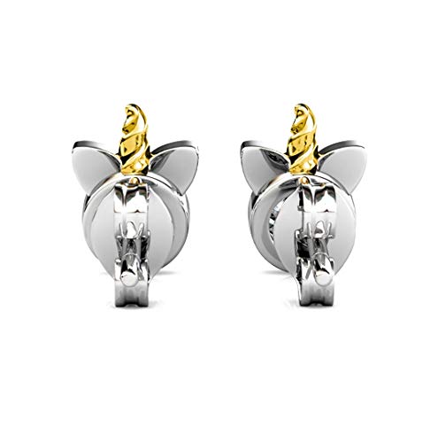 Unicorn Silver & Gold Earrings 