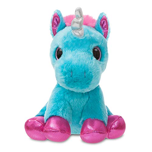 Turquoise Unicorn Soft Toy Plush 