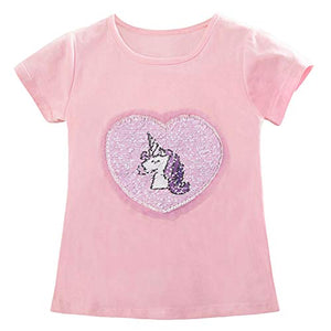 Unicorn T-Shirt Girls Kids Unicorn T Shirt Tee Top Ages 3