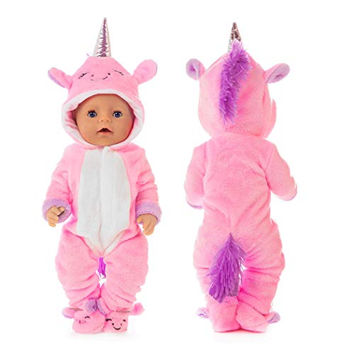 Pink & Blue Unicorn Doll Clothes | For 43cm | New Born Baby Dolls | Ou ...