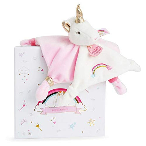 Unicorn Soft Toy Baby Comforter | Doudou et Compagnie | Baby Gift 