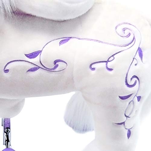 Amazing Ride on Unicorn | White & Purple Plush | PonyCycle®