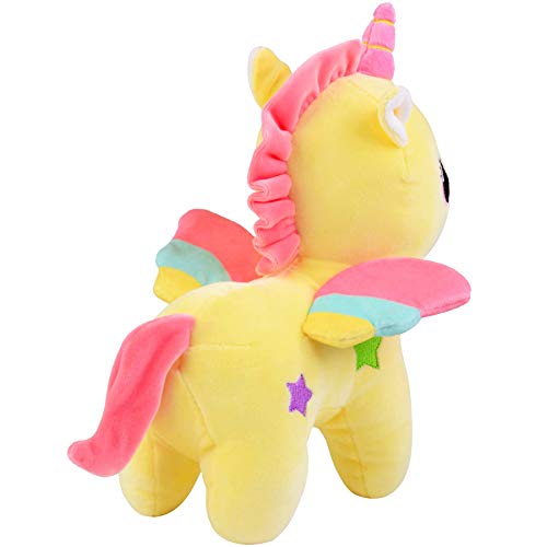 Yellow Unicorn Soft Toy Plush 