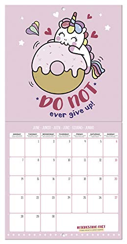 Unicorn Wall Calendar Family Planner 2021