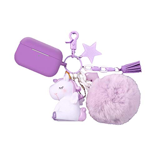 Cute Unicorn Case For Airpods 1/2/Pro | Bluetooth Wireless Earphone Accessories | Purple