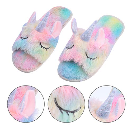 Pastel Coloured Unicorn Women's Slippers | Slides  
