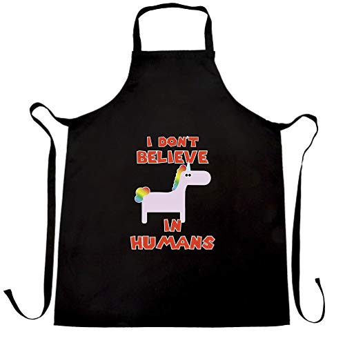 Novelty Unicorn Chef's Apron |  Black One Size | Unisex | Gift