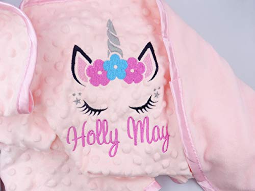 Personalised Unicorn Girls Babies Blanket 
