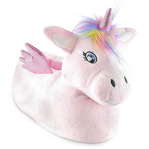 Ladies Unicorn Pink Fluffy Novelty Slipper 