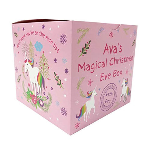 Personalised Unicorn Magical Christmas Eve Box | Pink