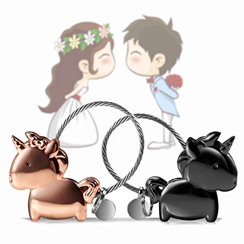 Unicorn Valentines Gift | Magnetic Kissing Unicorn Key Rings 