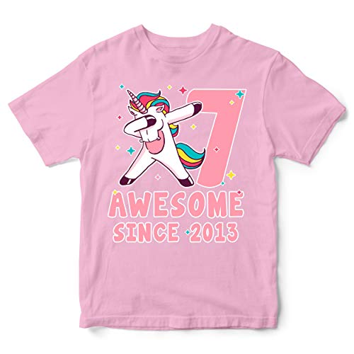 Personalised Years & Age Girls Unicorn T-Shirt 