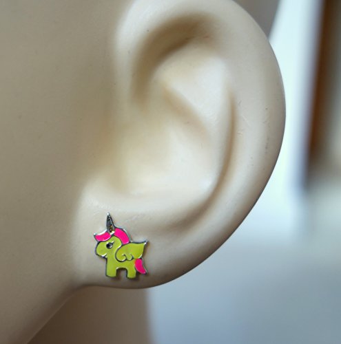 Yellow Unicorn Earrings