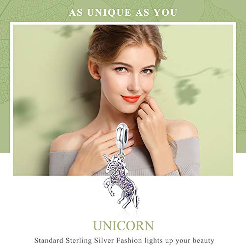 Pink Unicorn 925 Sterling Silver Charm Bead | Women, Girls | Gift
