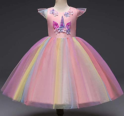 open lace back dress Light Up Unicorn Princess Costume main image 1