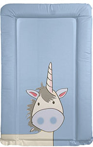 baby boy blue unicorn themed changing mat