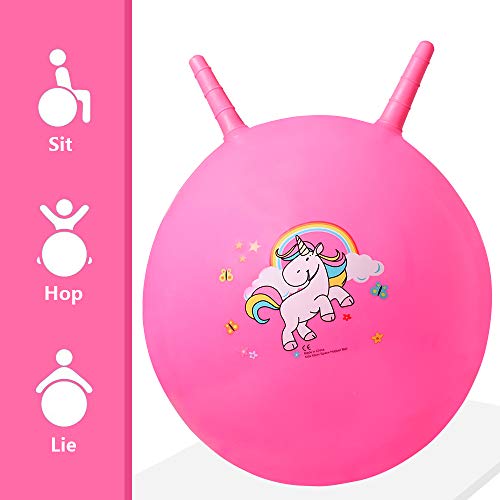 Kids Unicorn Space Hopper Hot Pink 