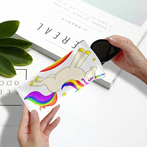Unicorn rainbow glasses case soft pouch