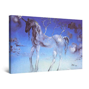 Salvador Dali Unicorn | Canvas Wall Art | 60 x 90 cm