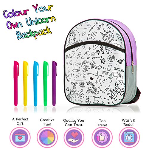 Unicorn backpack colour it yourself kit