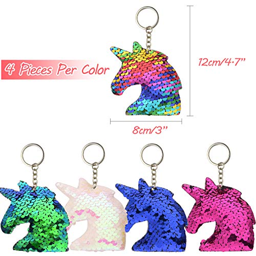 Unicorn Party Bag Fillers | Sequin Unicorn Key Rings 